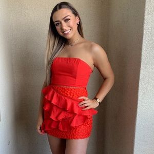 Hello Molly Red Ruffle Dress